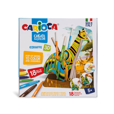PUZZLE DIDACTICO JIRAFA 18 PLUMONES CARIOCA