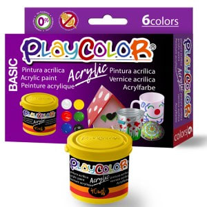 PINTURA ACRILICA 6 COLORES 40ml PLAYCOLOR