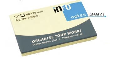 NOTAS ADHESIVAS 100hj AMARILLO 75x50mm INFO