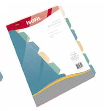 SEPARADOR ISOFIT OFICIO 6 POSIC.D/CARTULINA 