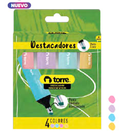 BL. DESTACADOR PLANO WINDOW VISION PASTEL 4 UNI TORRE