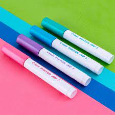 Set Pintor Extra Fino 4 Rosado Metalizado, Violeta Metalizado, Azul Metalizado, Verde Metalico