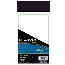 ETIQ. SOBRE AUTOADHESIVA 53 X 100 MM. 18 UNI LAVORO