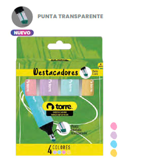 BL. DESTACADOR PLANO WINDOW VISION PASTEL 4 UNI TORRE