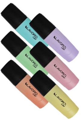 DESTACADOR ESCRITORIO PTA.BISEL. MINI AMARILLO PASTEL