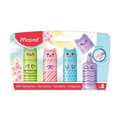 Destacadores Mini Pastel Pocket x4