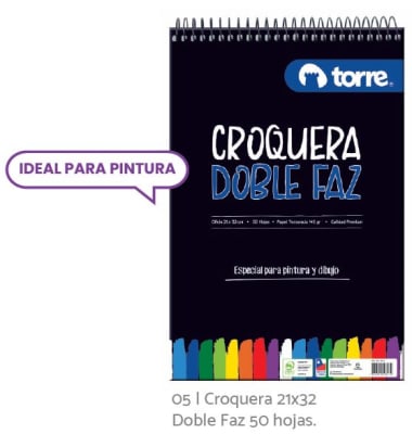 CROQUERA  21X32 DOBLE FAZ TORRE IMAGIA