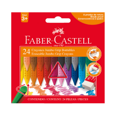 Crayones Grip Jumbo borrable  x12
