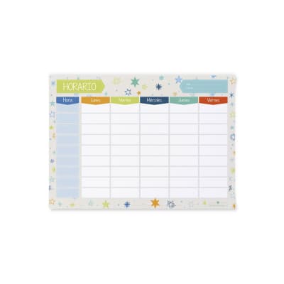Horario Estrellas 24x34 cm nada 1 Cartón  