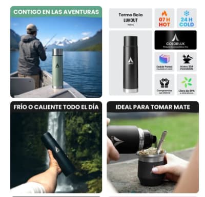 Kit Termo Bala 750 ml + Mate 170 ml Army