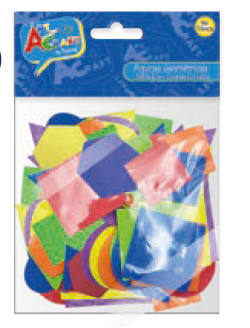 FIGURAS GEOMETRICAS GOMA EVA 60 PCS COLORES SURTIDOS