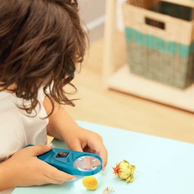 Lupa Con Luz 2X Azul 