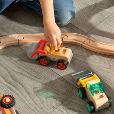 Camión de construcción aplanadora ensamblable