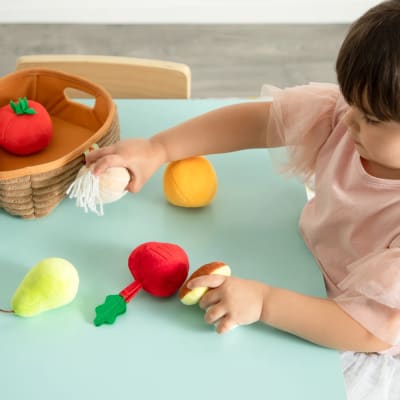 Set de verduras y frutas de tela 20 x 15x 13,7 cm