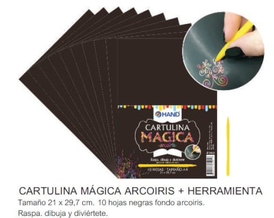ESTUCHE CARTULINA PARA RASPAR FONDO ARCOIRIS