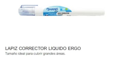 CORRECTOR LIQUIDO ERGO LAPIZ 10ML HAND