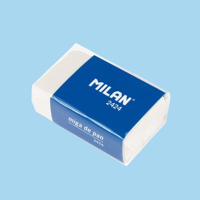 GOMA DE MIGA BLANCA FUNDA CARTON 2424 23x39x13mm MILAN