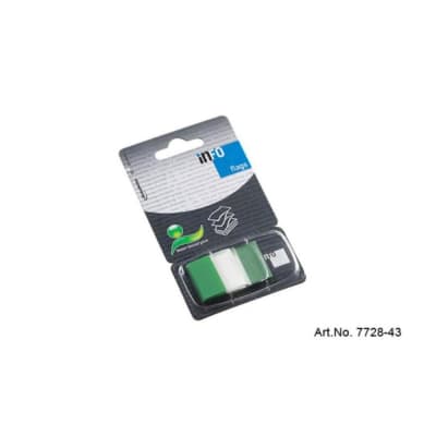 BANDERITAS ADHESIVAS 50un 25x43mm VERDE INFO