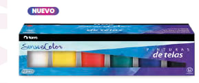 PINTURA PARA TELAS 12 COLORES SOC TORRE
