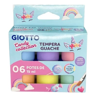 GIOTTO TÉMPERA CANDY COLLECTION 15 ML 6 COLORES