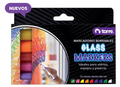 MARCADORES GRÁFICOS GLASSMARKERS 10COL TORRE