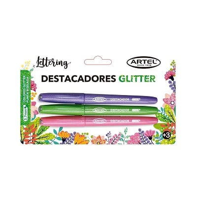 Bl. Destacador Artel Glitter x3