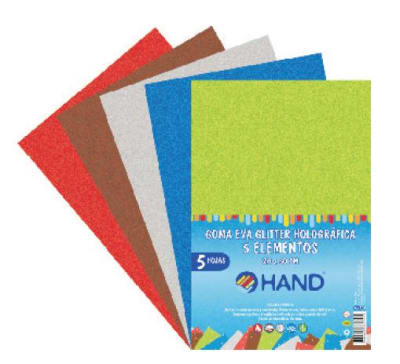 GOMA EVA GLITTER HOLOG 5 COL 20x30cm HAND