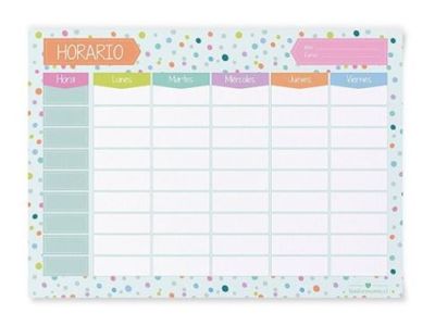Horario Puntos 24 x34 cm nada 1 Carton 