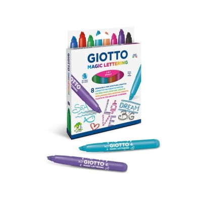 MARCADOR GIOTTO MAGIC LETTERING 8 COLORES