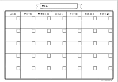 CALENDARIO BLANCO MEDIANO 35X50CM