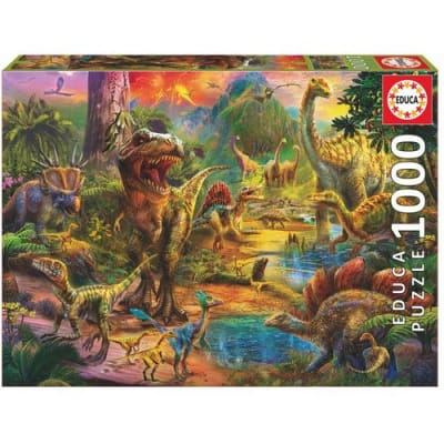PUZZLE 1000 PCS 68x48cm TIERRA DE DINOSAURIOS