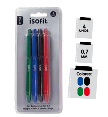 BLI.BOLIG GEL 4 UNI AZ/NE/RO/VE ISOFIT-DSG