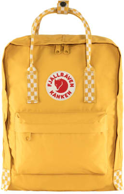 FR MOCHILA KANKEN  OCHRE-CHESS PATTERN