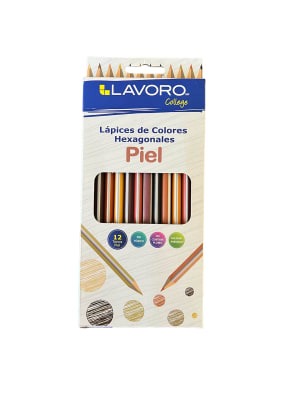 LAPICES DE COLORES 12 LARGO TRIANGULAR COLORES PIEL