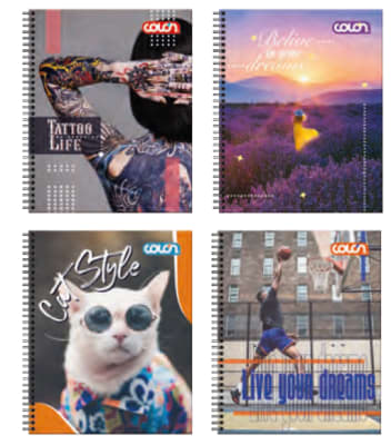 CUADERNO UNIV. COLON  LITO MAT-7MM   100 HJ (SURTIDO)