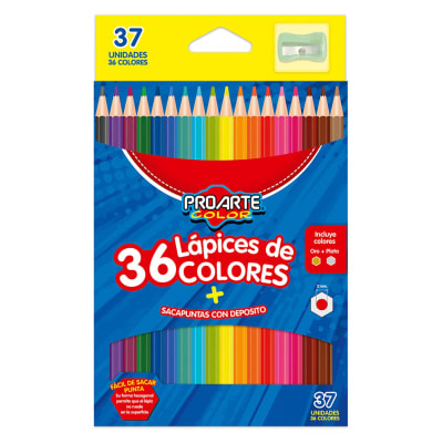 LAPICES DE COLOR PROARTE  36 C/SACAPUNTAS