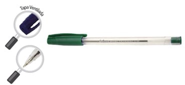 LAPIZ PASTA PTA.MEDIA 1.0MM VERDE CPO TRANSPARENTE FULTONS