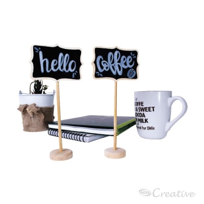 Letrero Tipo Pizarra c/Base 2u (026) CREATIVE