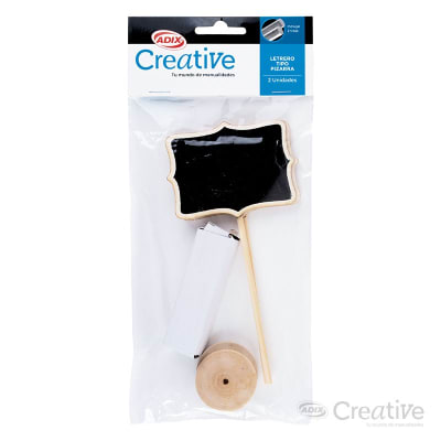 Letrero Tipo Pizarra c/Base 2u (026) CREATIVE