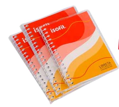 LIBRETA LIN. PLAST #3 60 H ISOFIT 15,6 X 10,8 CMS