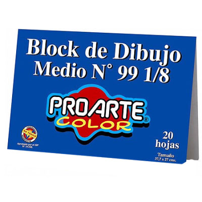 BLOCK PROARTE MEDIO N° 99  1/8 20H.140G 37,7x27cm