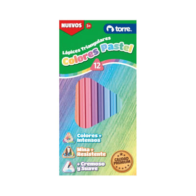 LAPICES 12 COL PASTELES TRIAN TORRE