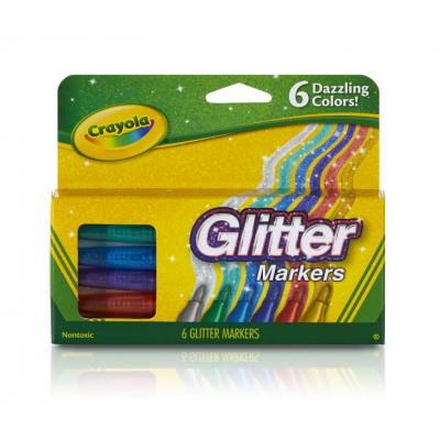 MARCADORES GLITTER 6 UNIDADES CRAYOLA