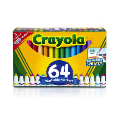 MARCADORES LAVABLES 64 UNIDADES CRAYOLA