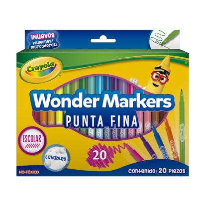MARCADORES WONDER 20 UNIDADES CRAYOLA