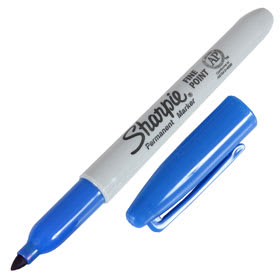 Marcador permanente Sharpie punta fina azul