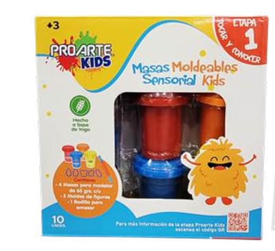 MASAS P/MODELAR PROARTE KIDS 4col + FIGURAS