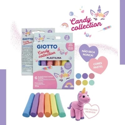 GIOTTO PLASTICINA CANDY COLLECTION 6 COLORES