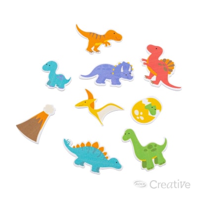 Dinosaurio Goma Eva Adhesiva 45u (124) CREATIVE