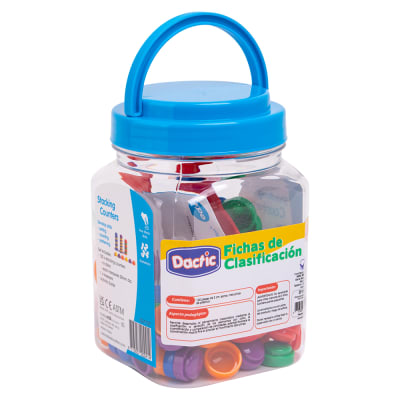 Ficha Clasificación Apilable 2cm 120u+Pinza (053) DACTIC